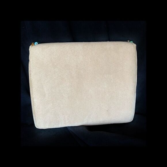 Mary Frances suede embroidered Asian motif clutch - Picture 5 of 9
